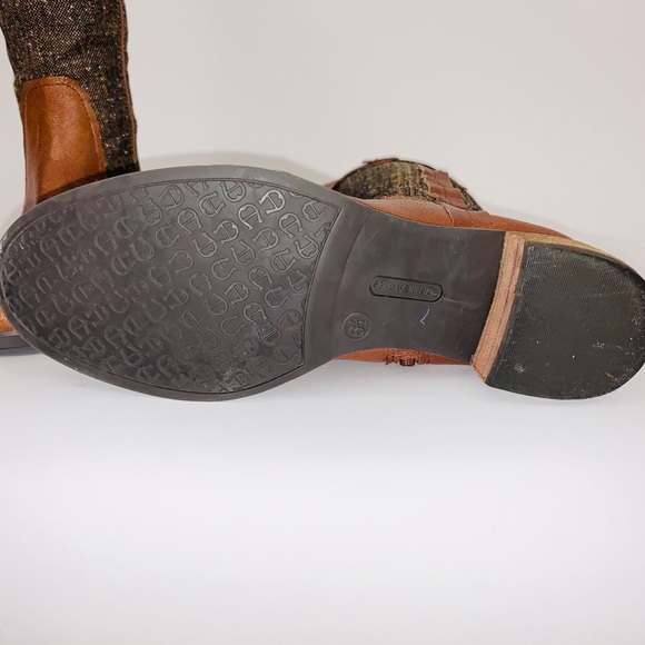 Etienne Aigner Womens Tweed/Leather Boots - Picture 8 of 13